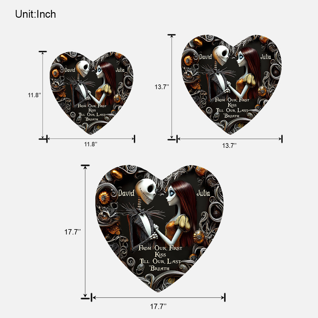 From Our First Kiss - Personalized Nightmare Custom Shaped Wood Sign