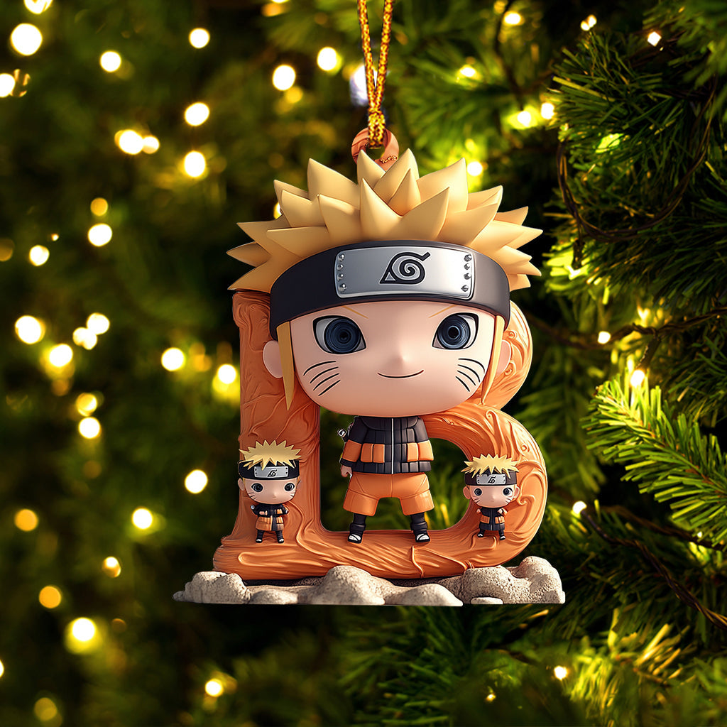 Funny Letter Ornament - Personalized Ninja Village Ornament