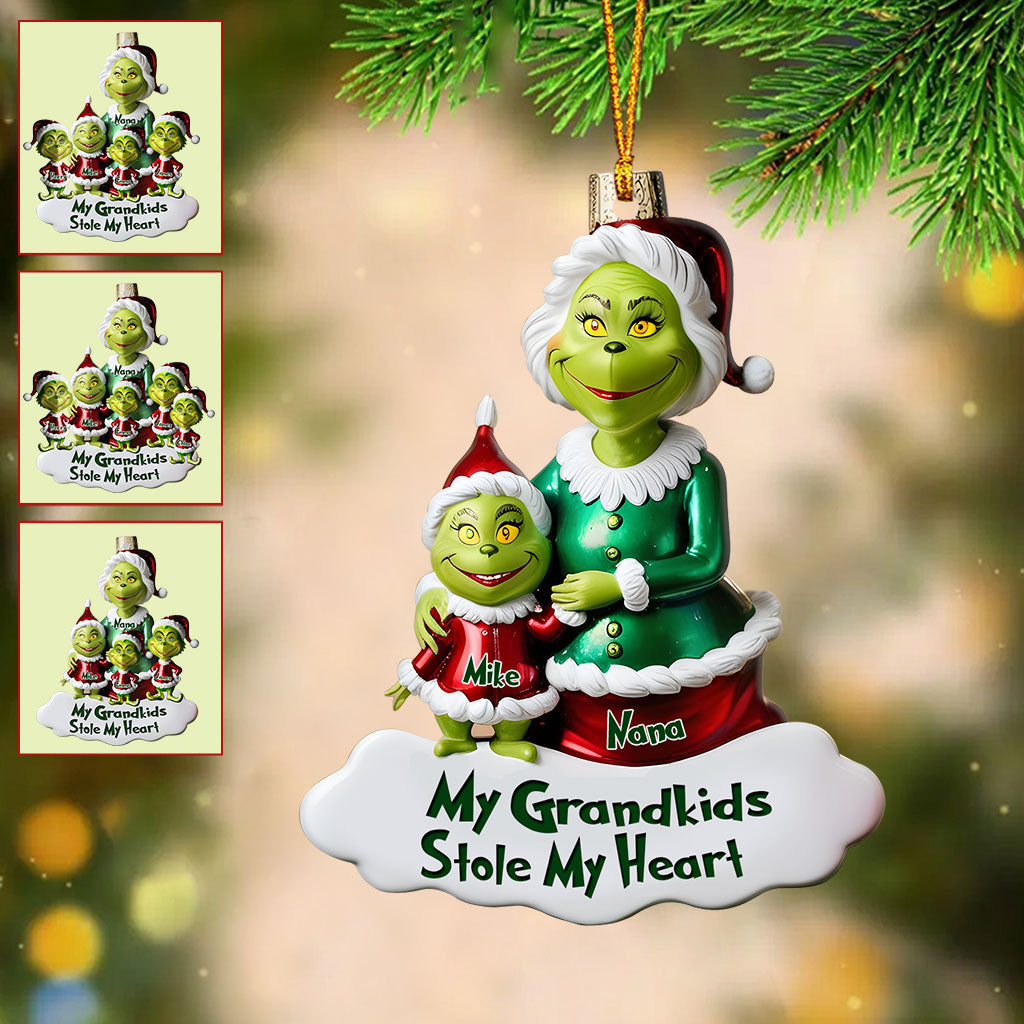 My Grandkids Stole My Heart - Personalized Grandma Ornament