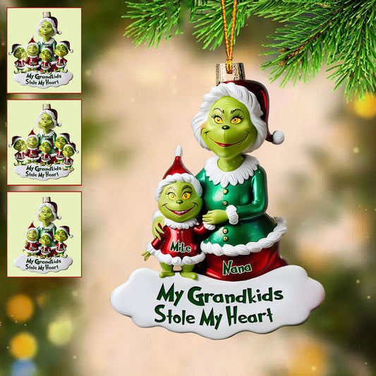 My Grandkids Stole My Heart - Personalized Grandma Ornament