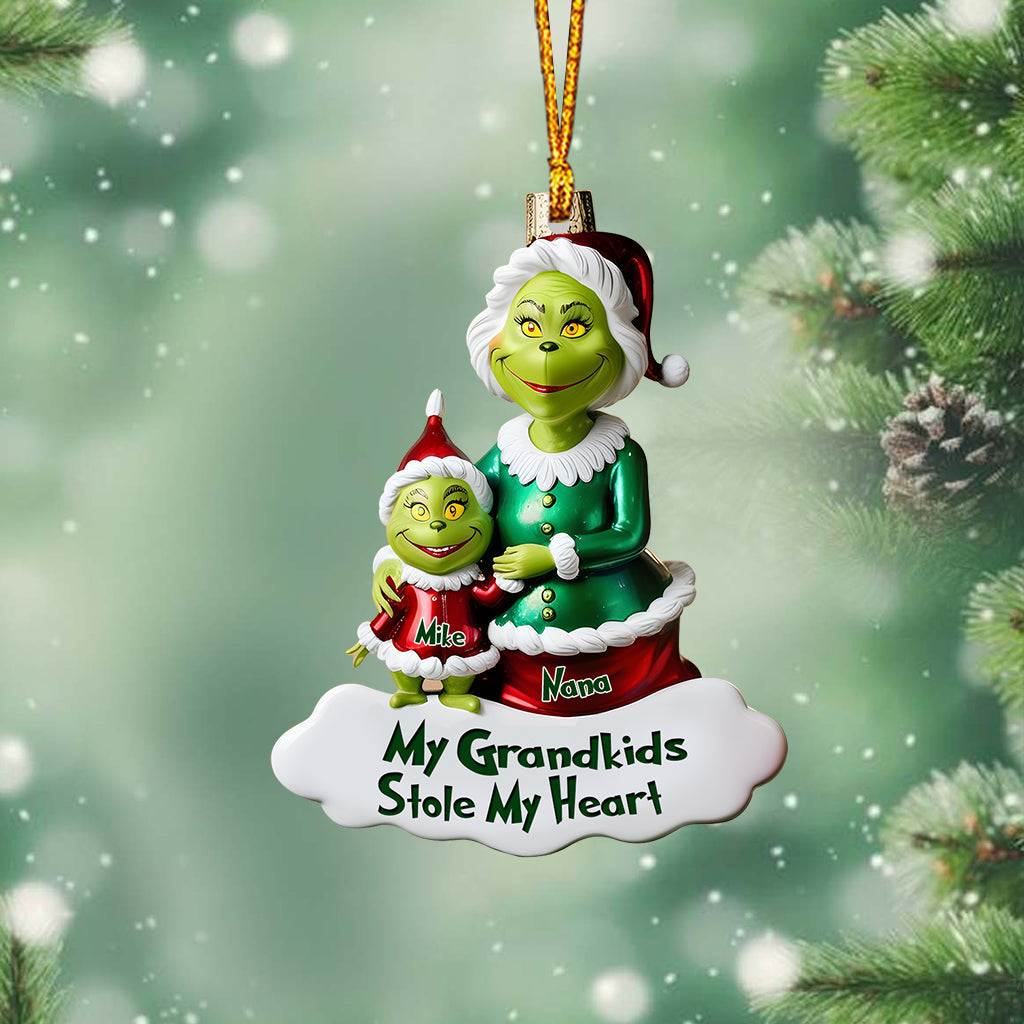 My Grandkids Stole My Heart - Personalized Grandma Ornament