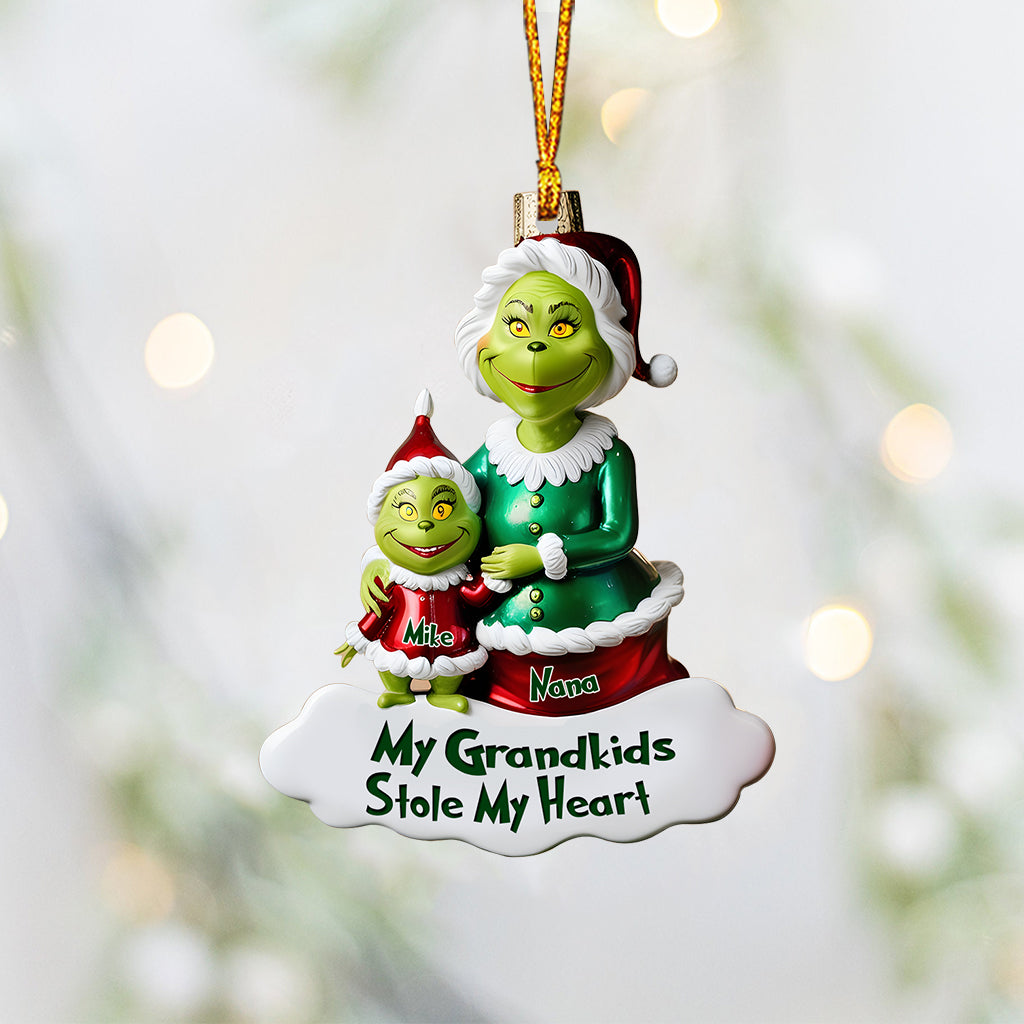 My Grandkids Stole My Heart - Personalized Grandma Ornament