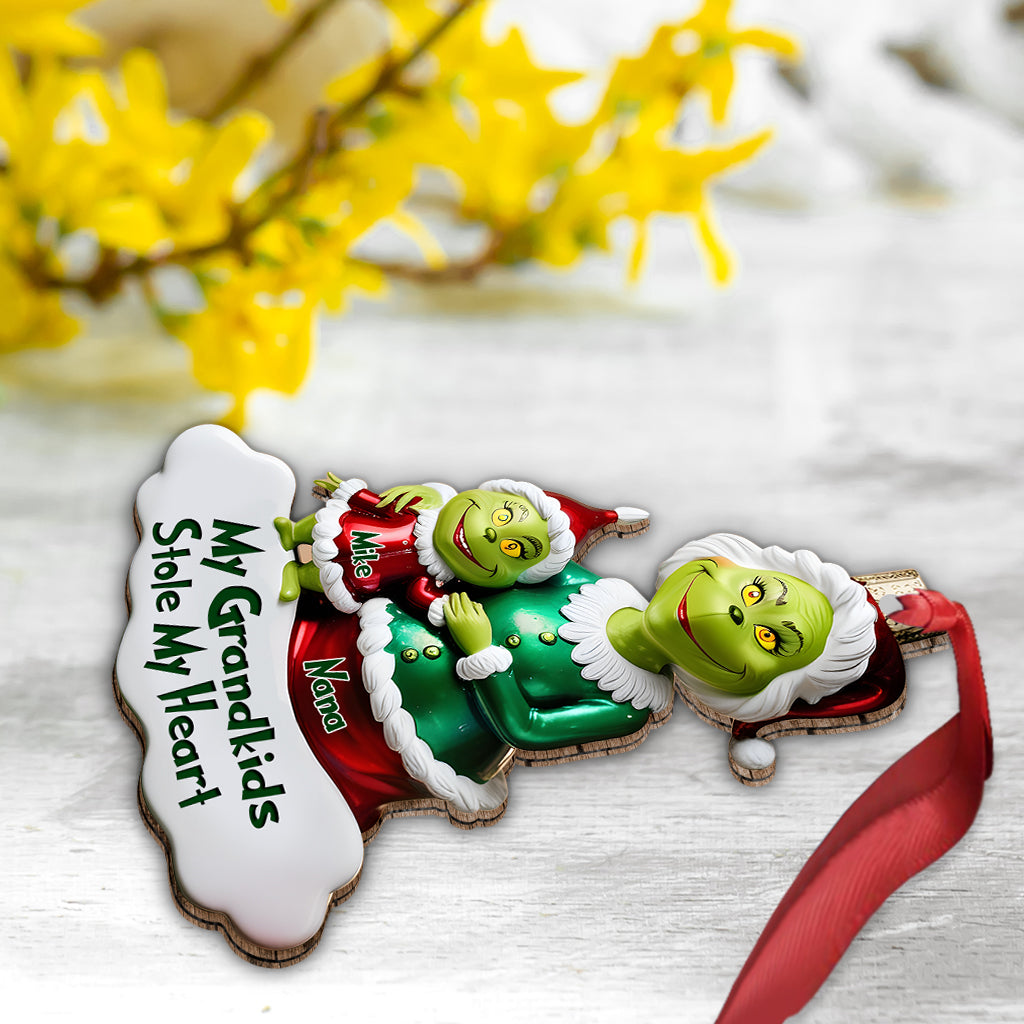 My Grandkids Stole My Heart - Personalized Grandma Ornament