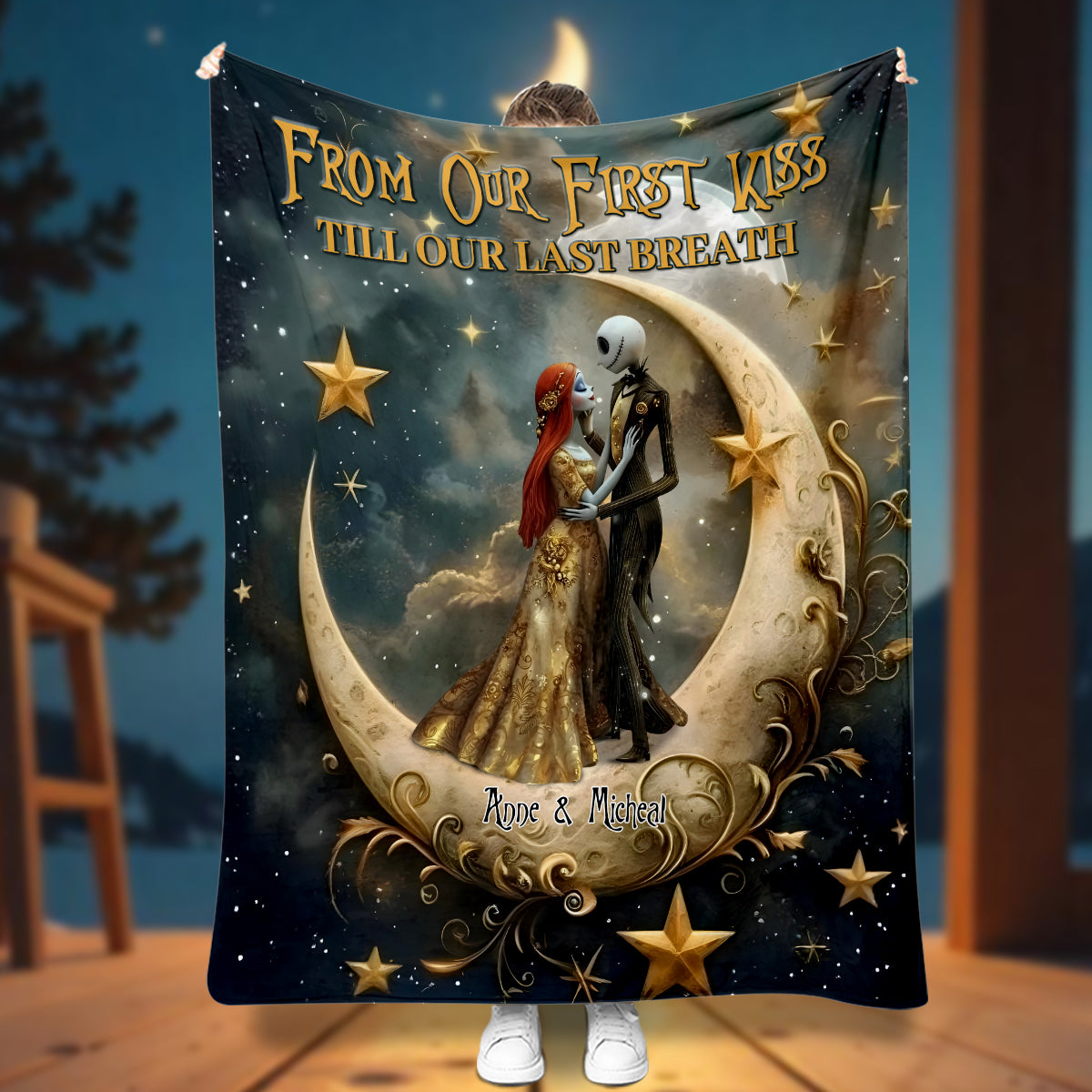 From Our First Kiss Till Our Last Breath - Personalized Nightmare Blanket