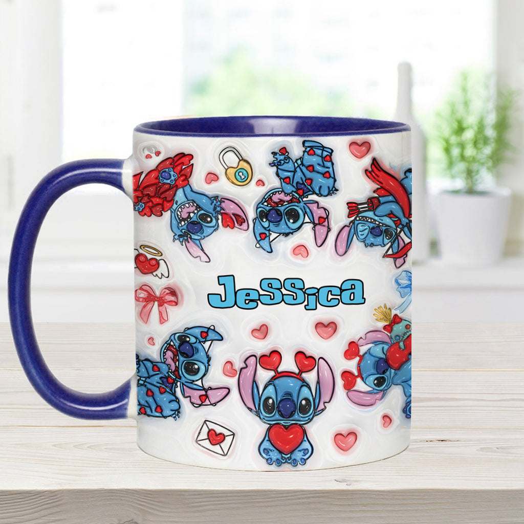 Happy Valentine - Personalized Ohana Accent Mug