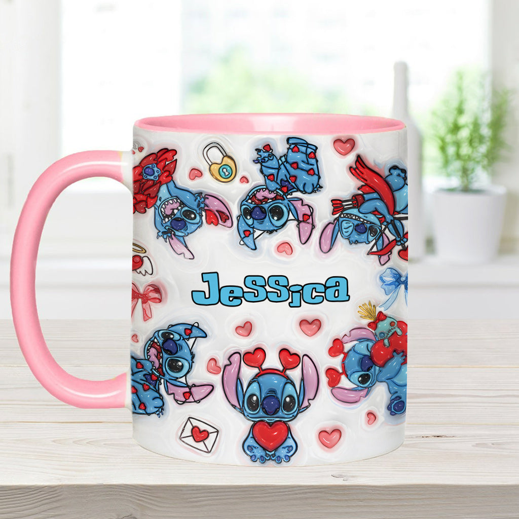 Happy Valentine - Personalized Ohana Accent Mug