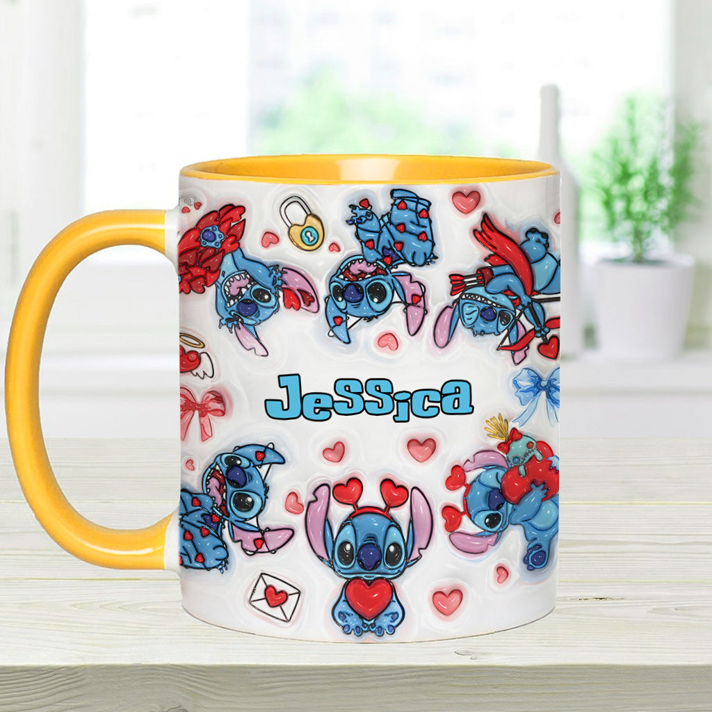 Happy Valentine - Personalized Ohana Accent Mug
