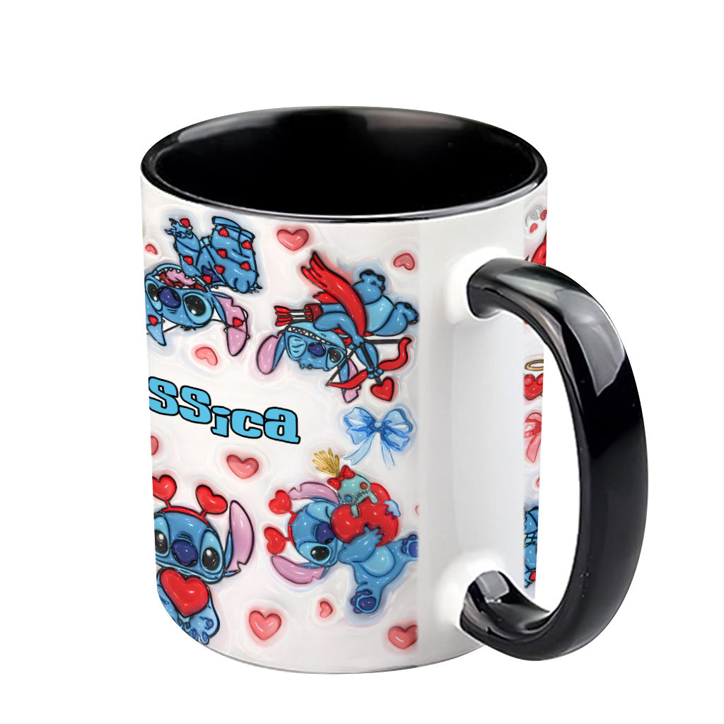 Happy Valentine - Personalized Ohana Accent Mug
