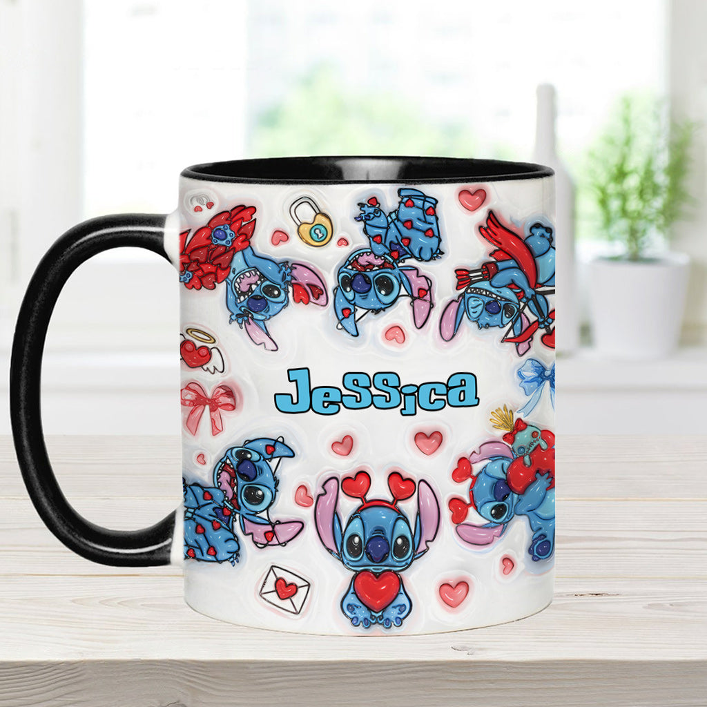 Happy Valentine - Personalized Ohana Accent Mug