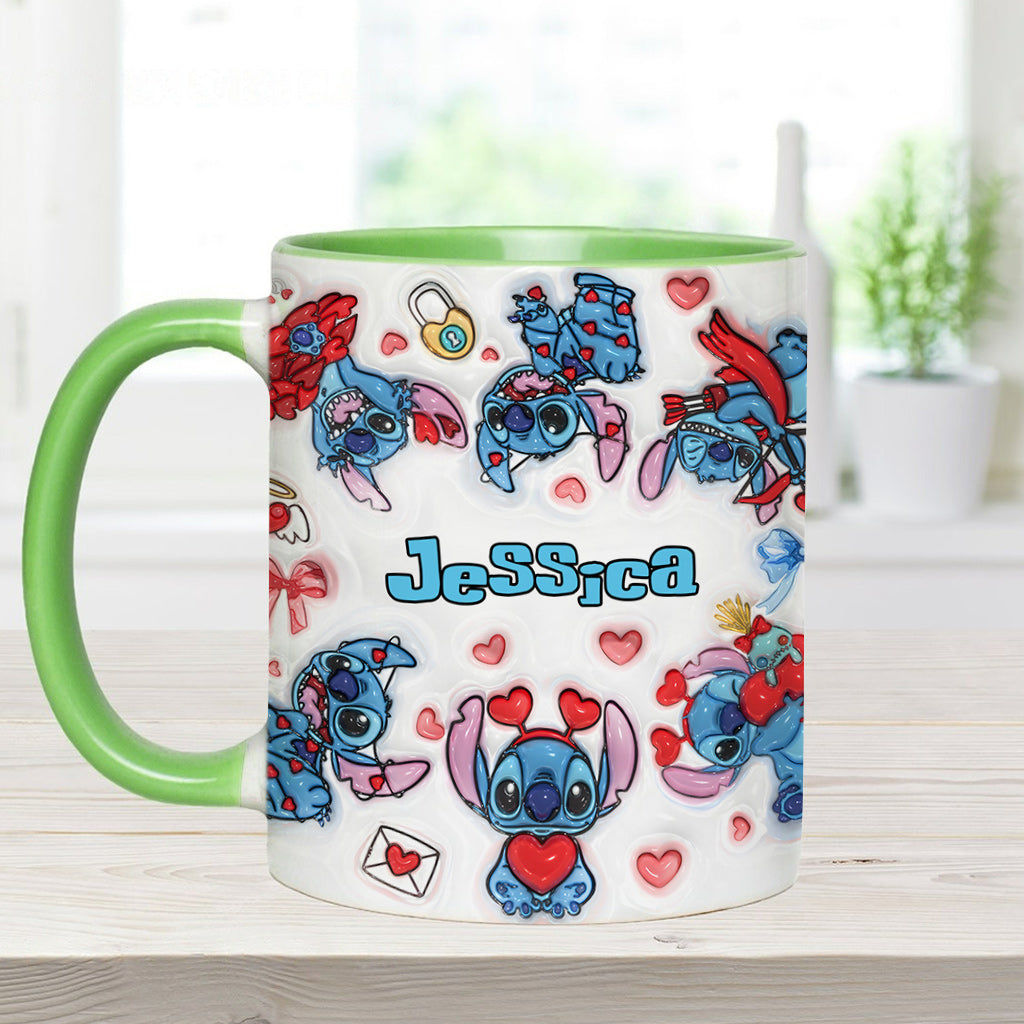 Happy Valentine - Personalized Ohana Accent Mug