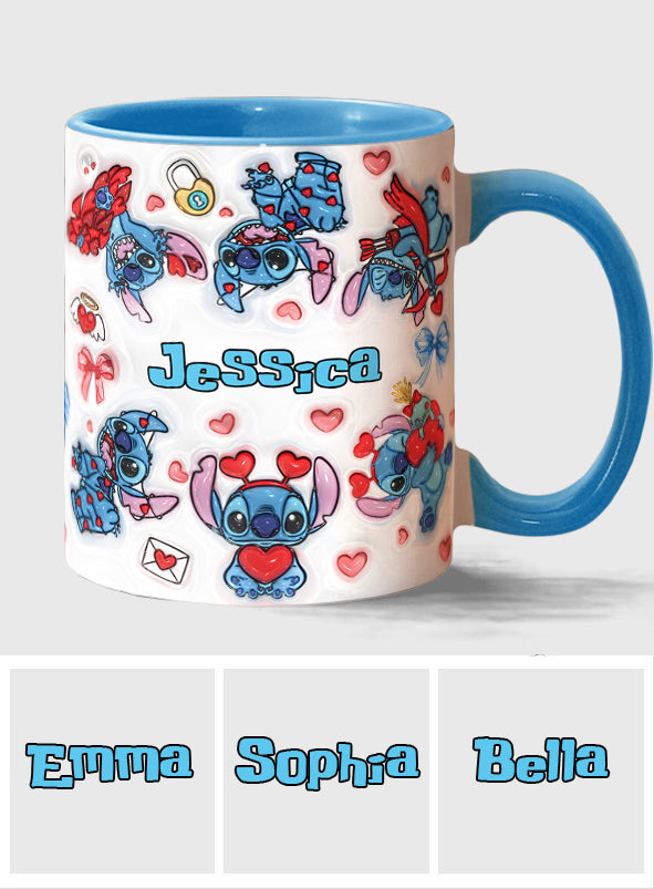 Happy Valentine - Personalized Ohana Accent Mug