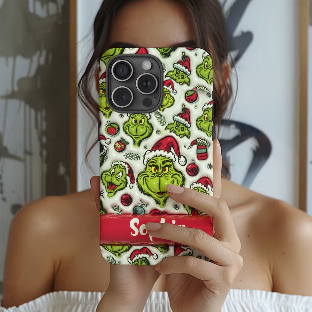 Green Character - Personalized Stole Christmas Full Print Phone Case