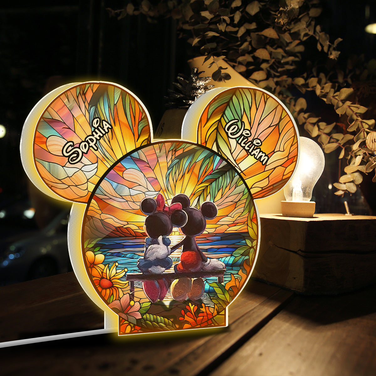 Romantic Love - Personalized Mouse Shaped Light Box