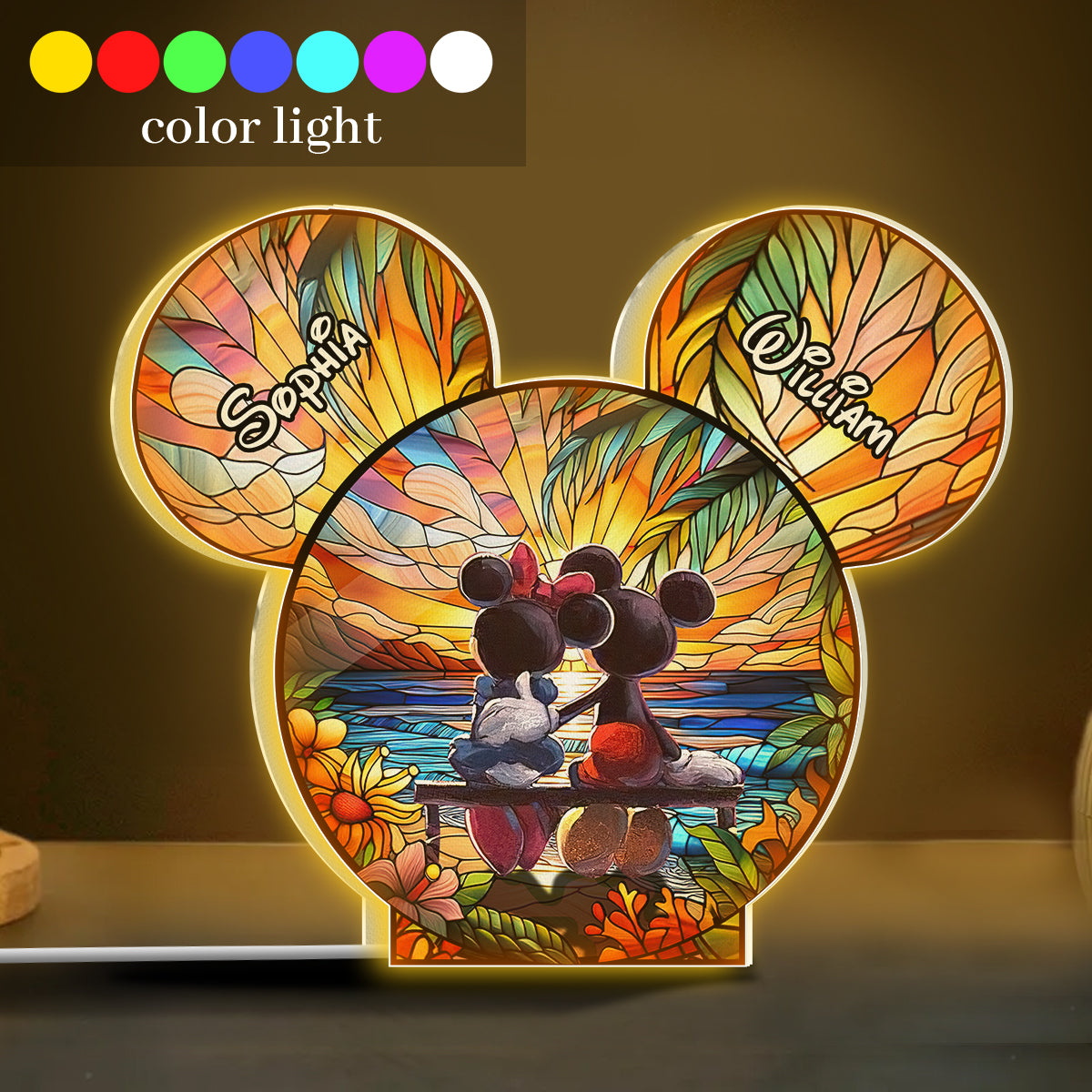 Romantic Love - Personalized Mouse Shaped Light Box