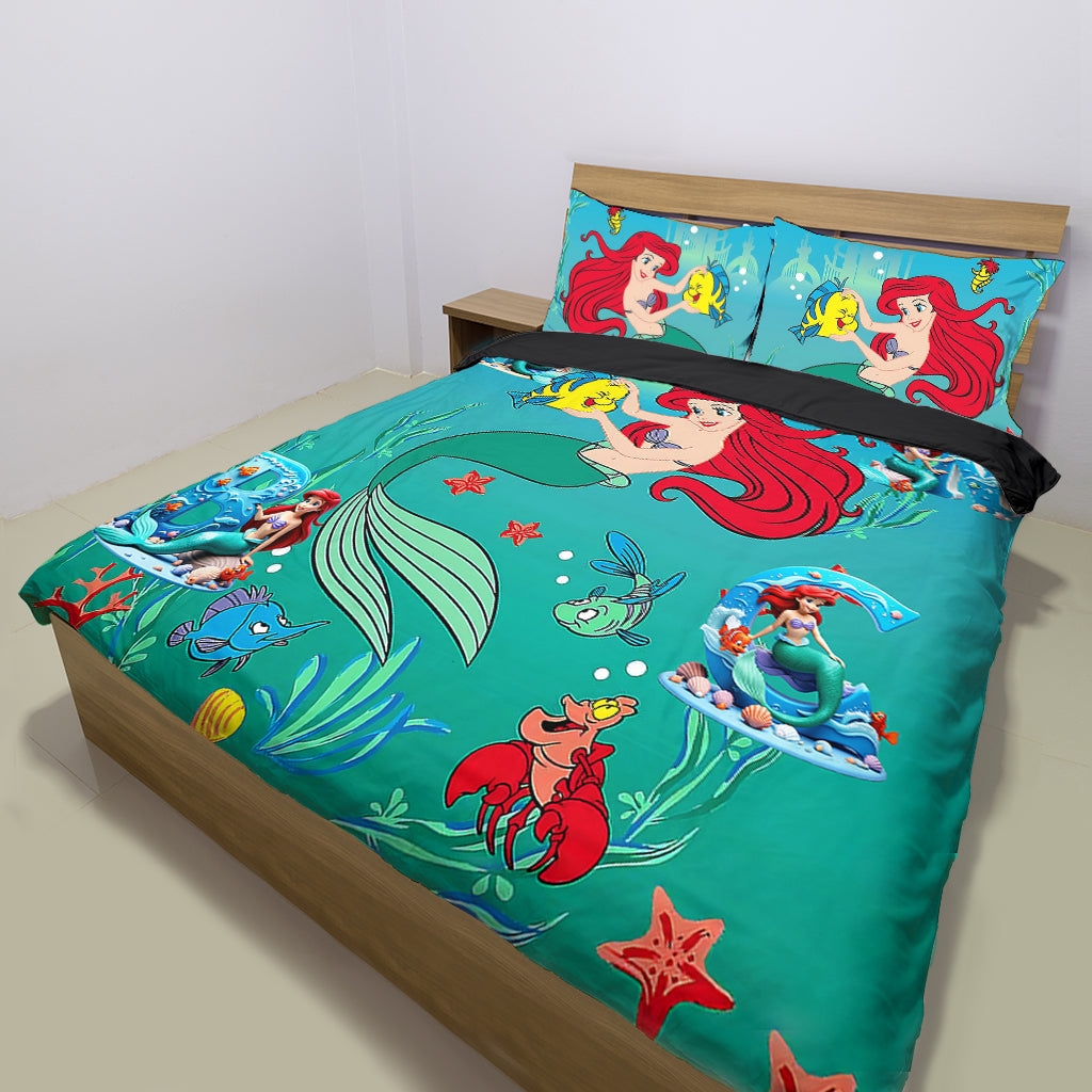 Grandma's Little Mermaids - Personalized Mouse Bedding Set