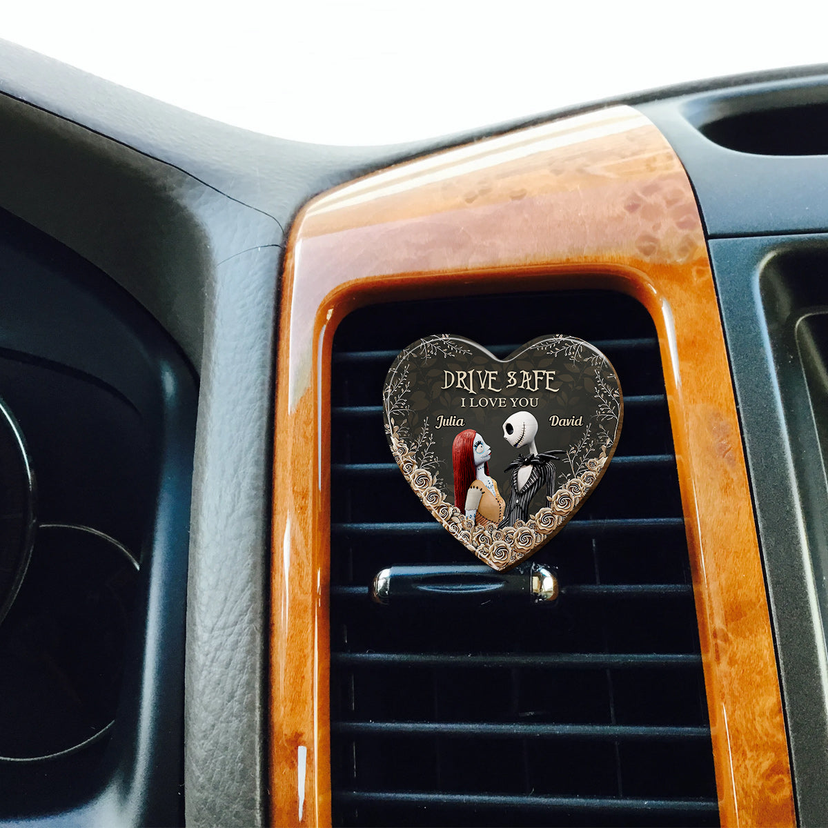 Drive Safe I Love You - Personalized Nightmare Shaped Car Visor Clip