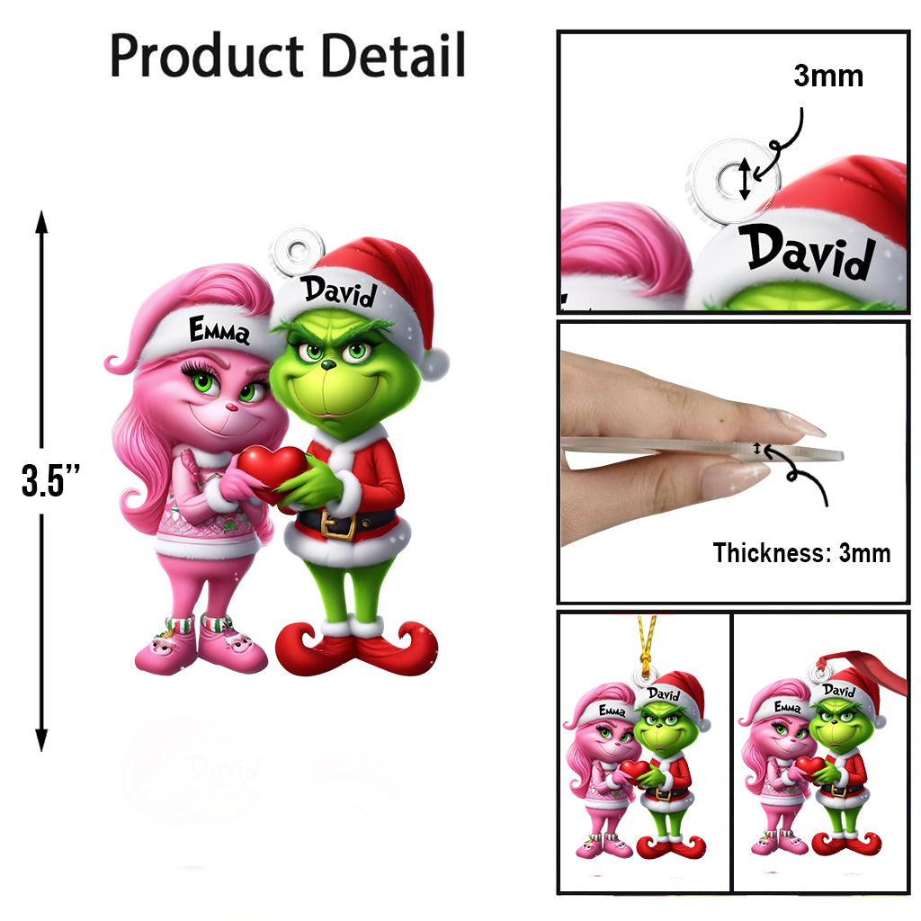 Merry Grinchmas - Personalized Stole Christmas Custom Shaped Ornament