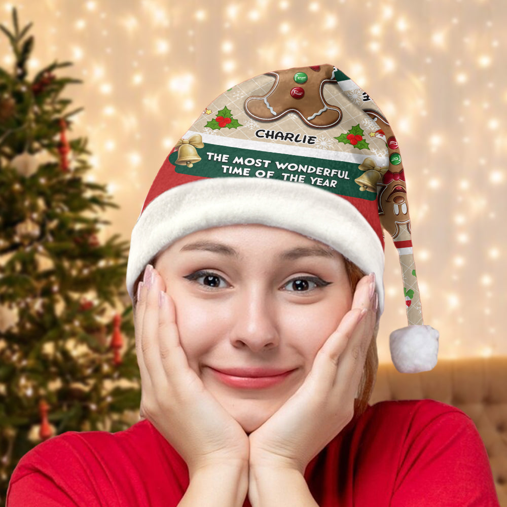 The Most Wonderful Time Of The Year - Personalized Mouse Santa Claus Hat