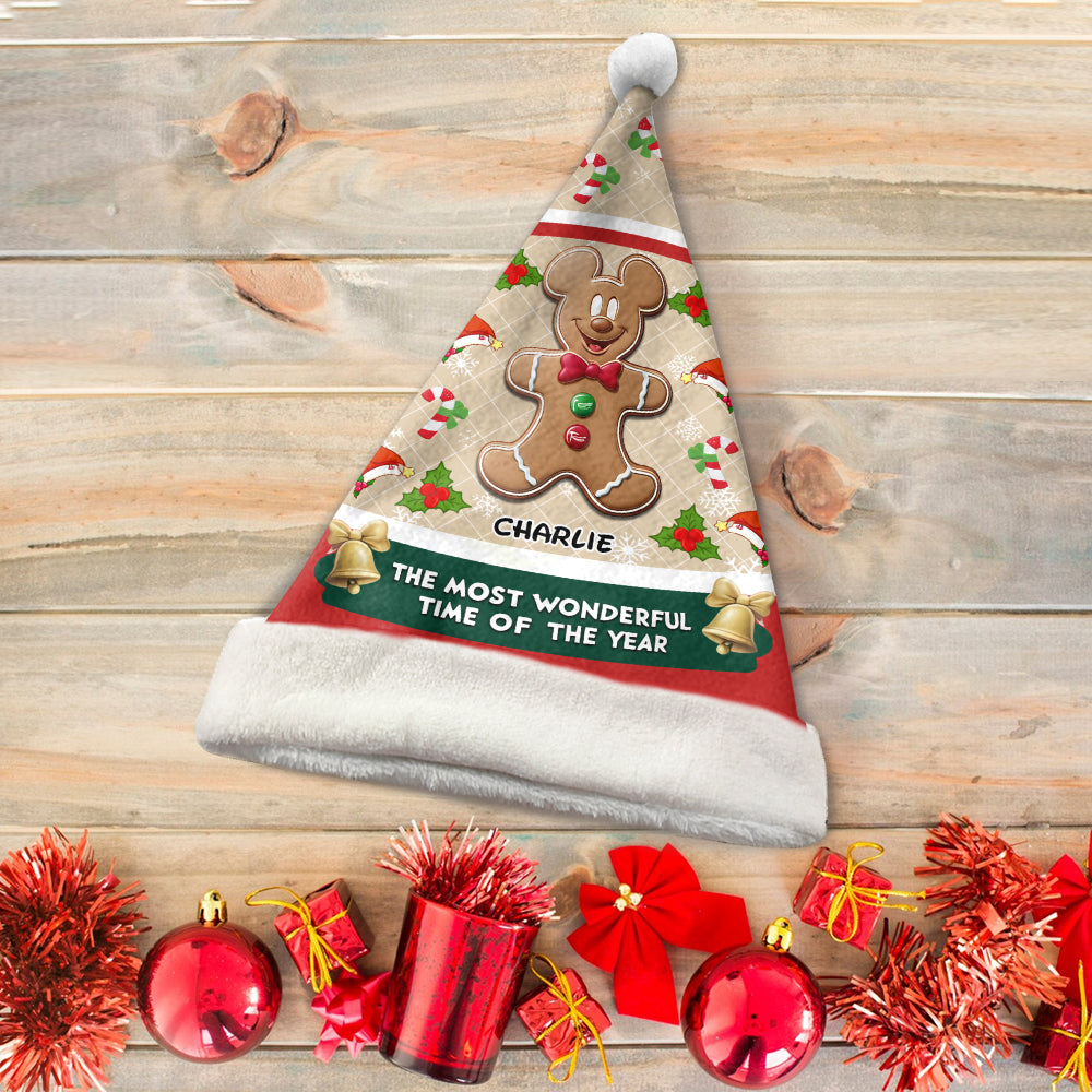 The Most Wonderful Time Of The Year - Personalized Mouse Santa Claus Hat