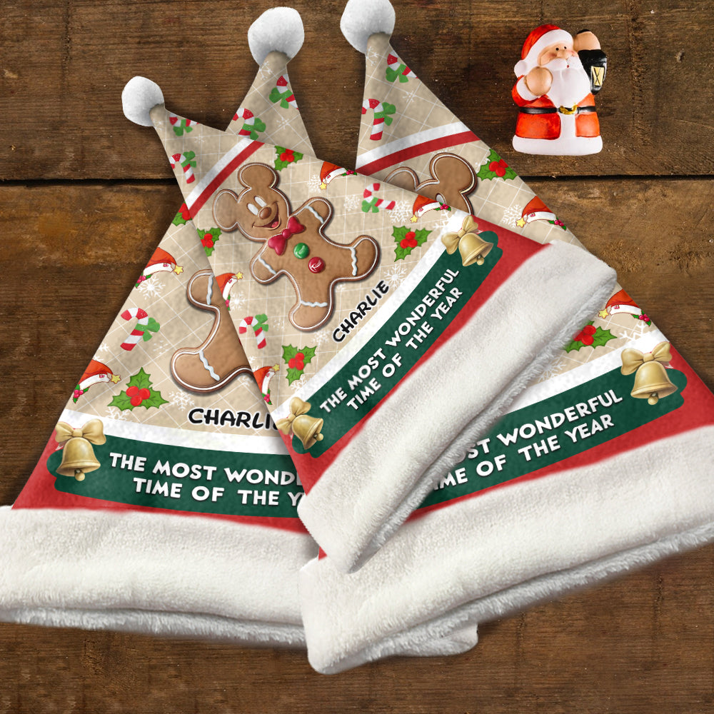 The Most Wonderful Time Of The Year - Personalized Mouse Santa Claus Hat