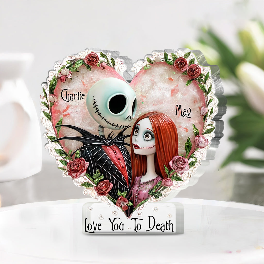 Love You To Death - Personalized Nightmare Custom Shaped Acrylic Plaque