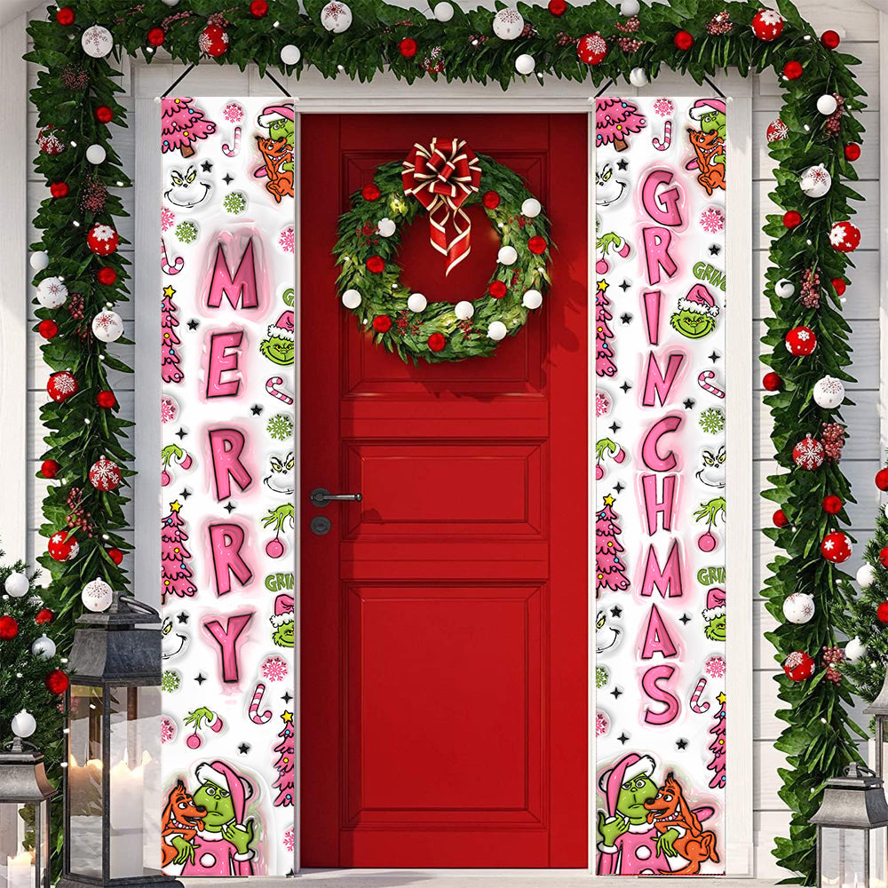 Merry Grinchmas - Personalized Stole Christmas Porch Sign