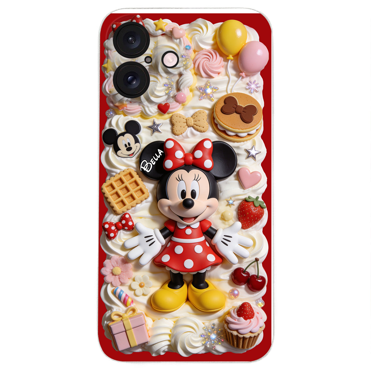 Sweet Magic - Personalized Mouse 3D Embossed Leather Phone Case
