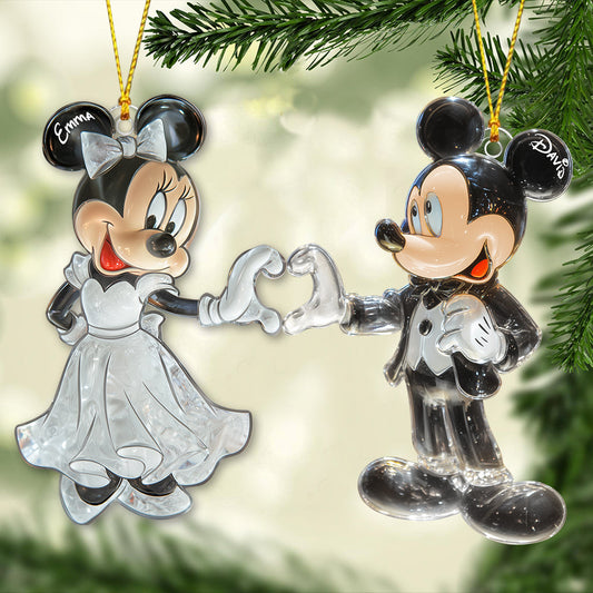 Cute Mouse Couple Married - Personalized Mouse Ornament