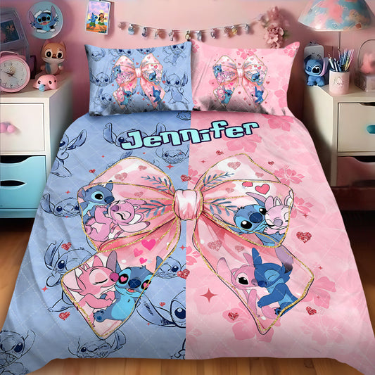 Ohana Means Family - Personalized Ohana Quilt Set