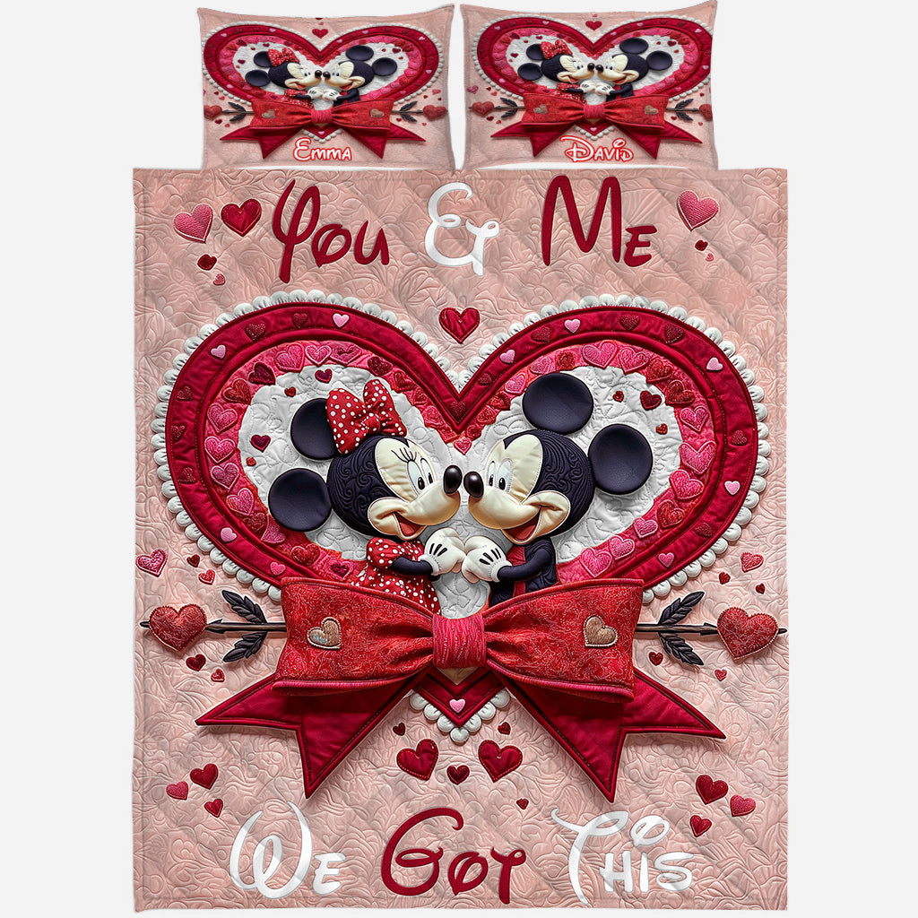 You & Me We Got This - Personalized Mouse Quilt Set