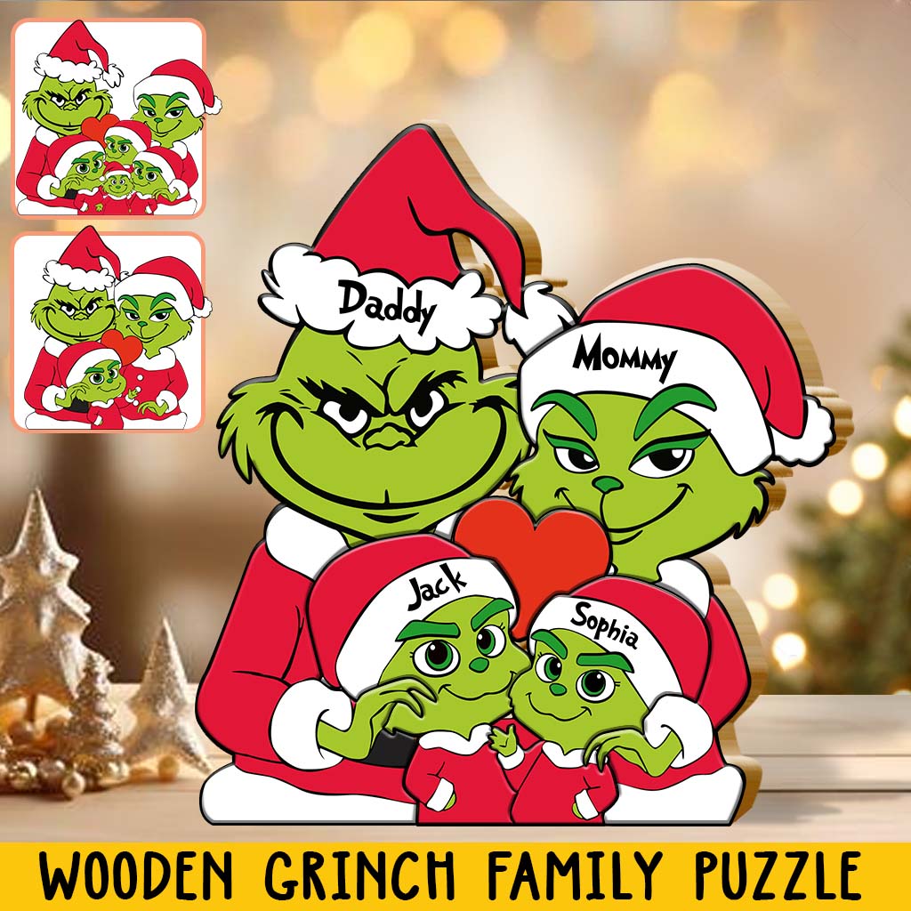 Magic Family - Personalized Family Shaped Wooden Puzzle