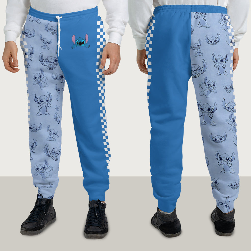 Cute Baby Blue Ohana - Personalized Ohana Kid Hoodie & Kid Jogger Sweatpants