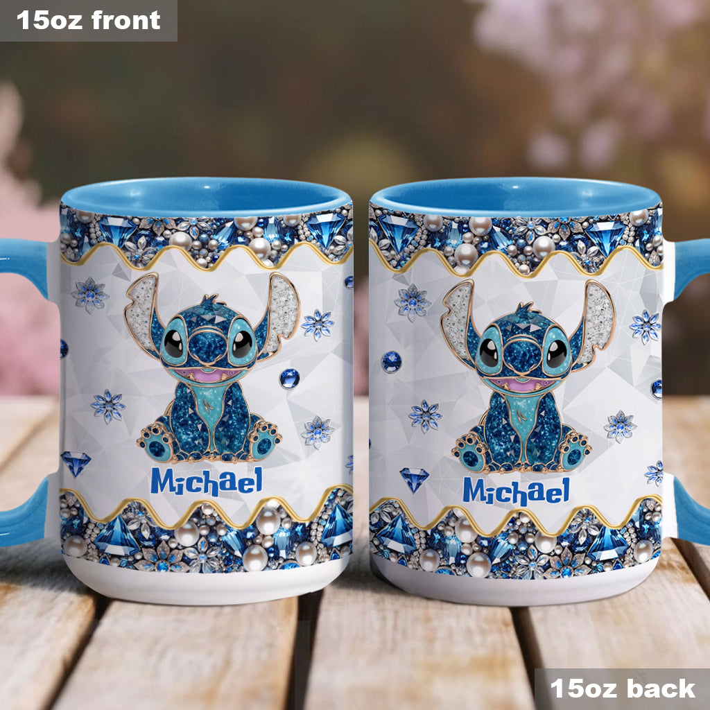Blue Ohana - Personalized Ohana Accent Mug