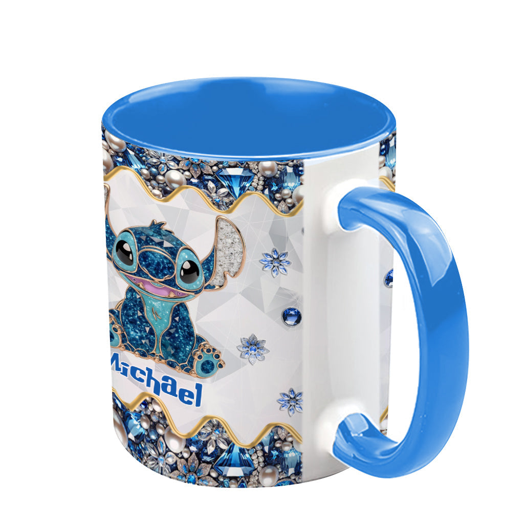 Blue Ohana - Personalized Ohana Accent Mug