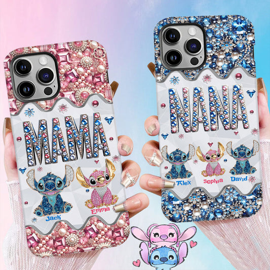 Mama Stitch - Personalized Ohana Full Print Phone Case