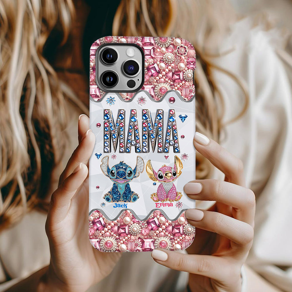 Mama Stitch - Personalized Ohana Full Print Phone Case