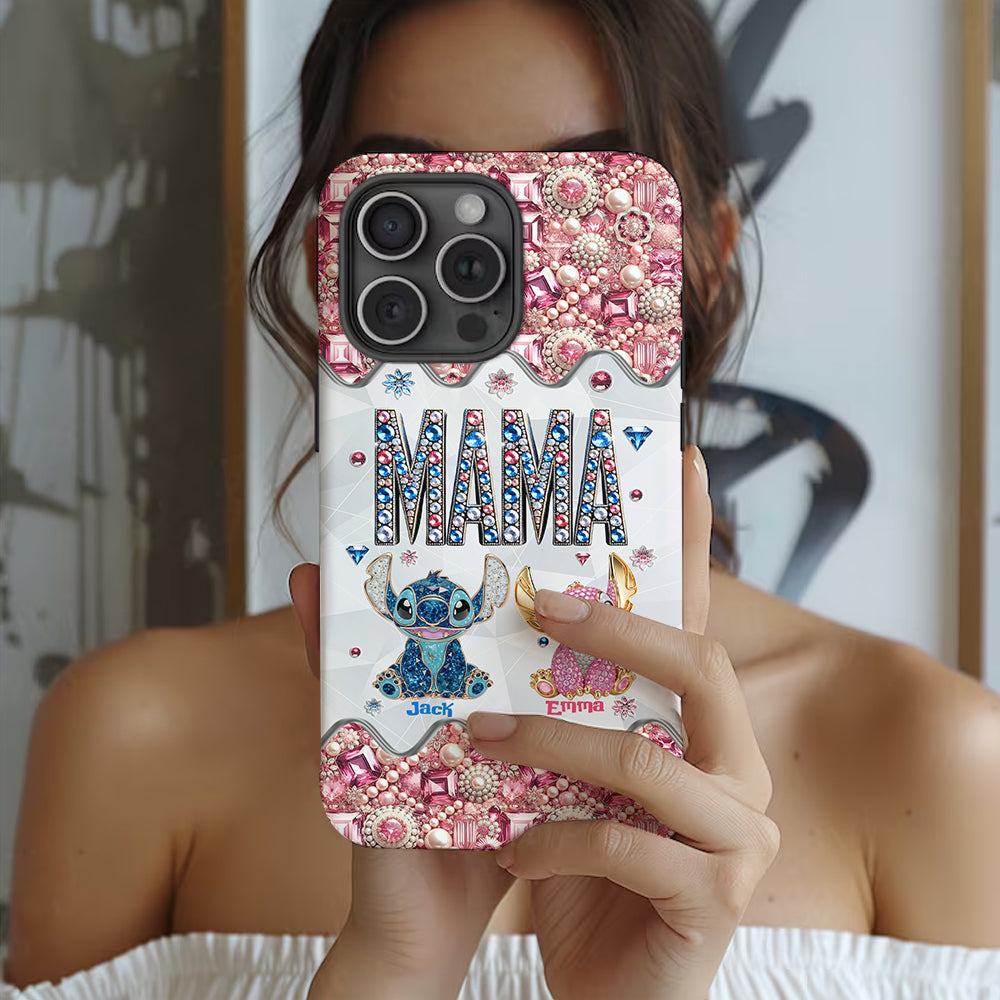 Mama Stitch - Personalized Ohana Full Print Phone Case