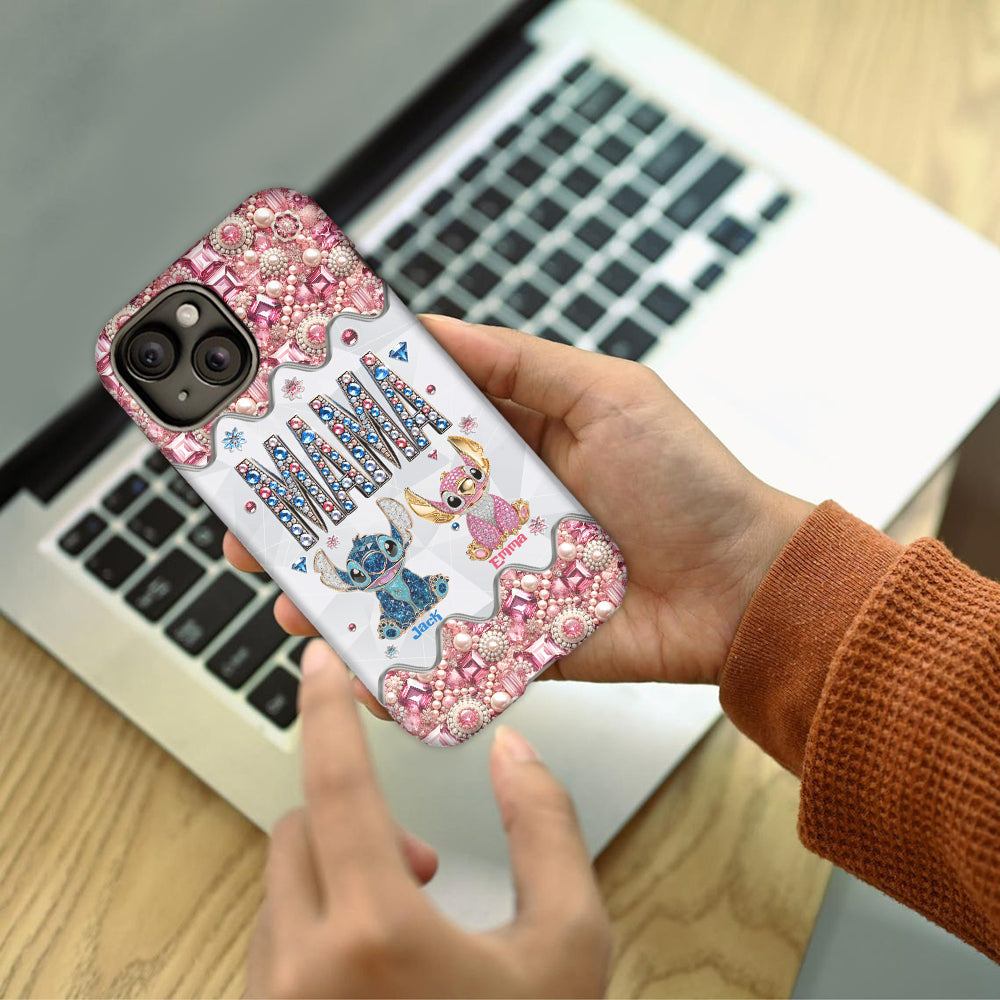 Mama Stitch - Personalized Ohana Full Print Phone Case