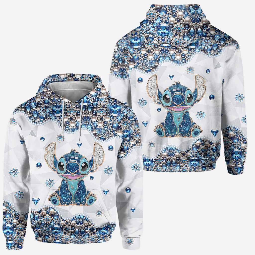Blue & Pink Ohana - Personalized Ohana Hoodie and Leggings