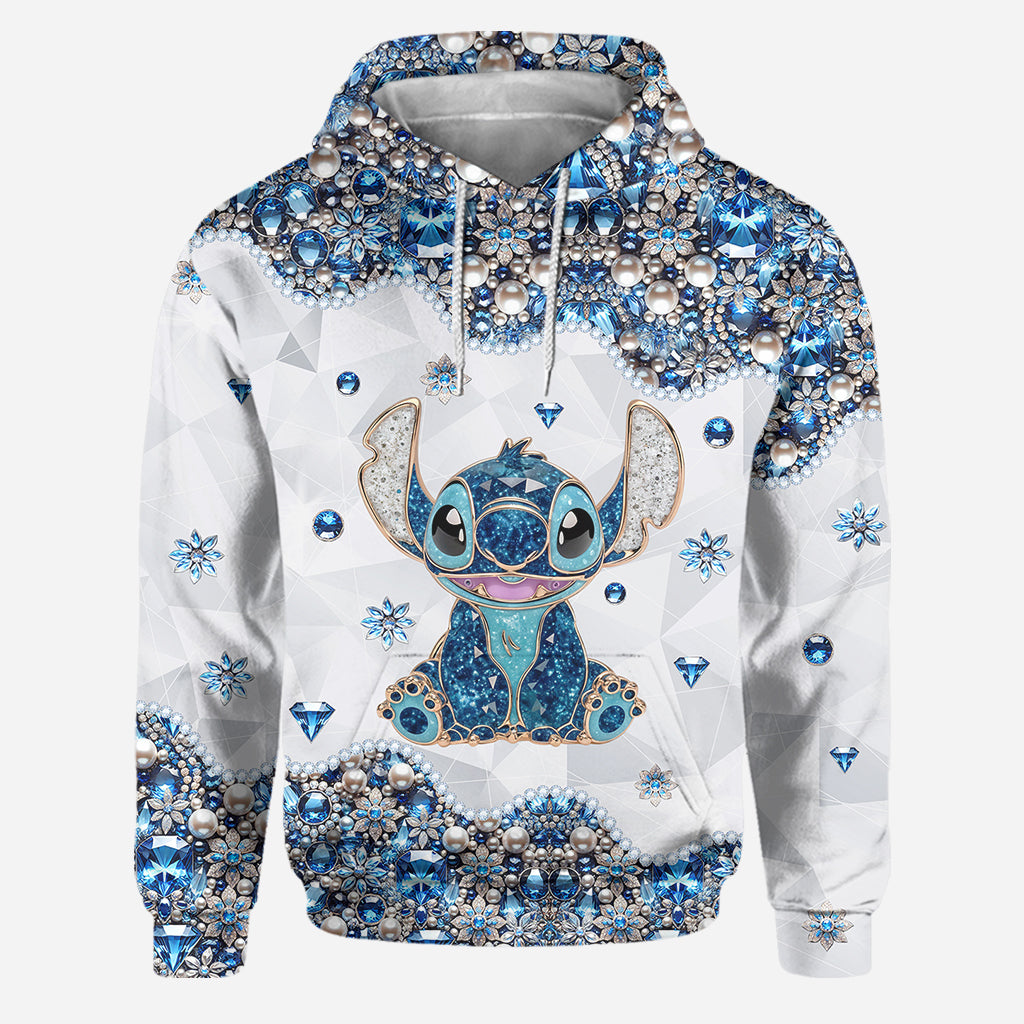 Blue & Pink Ohana - Personalized Ohana Hoodie and Leggings