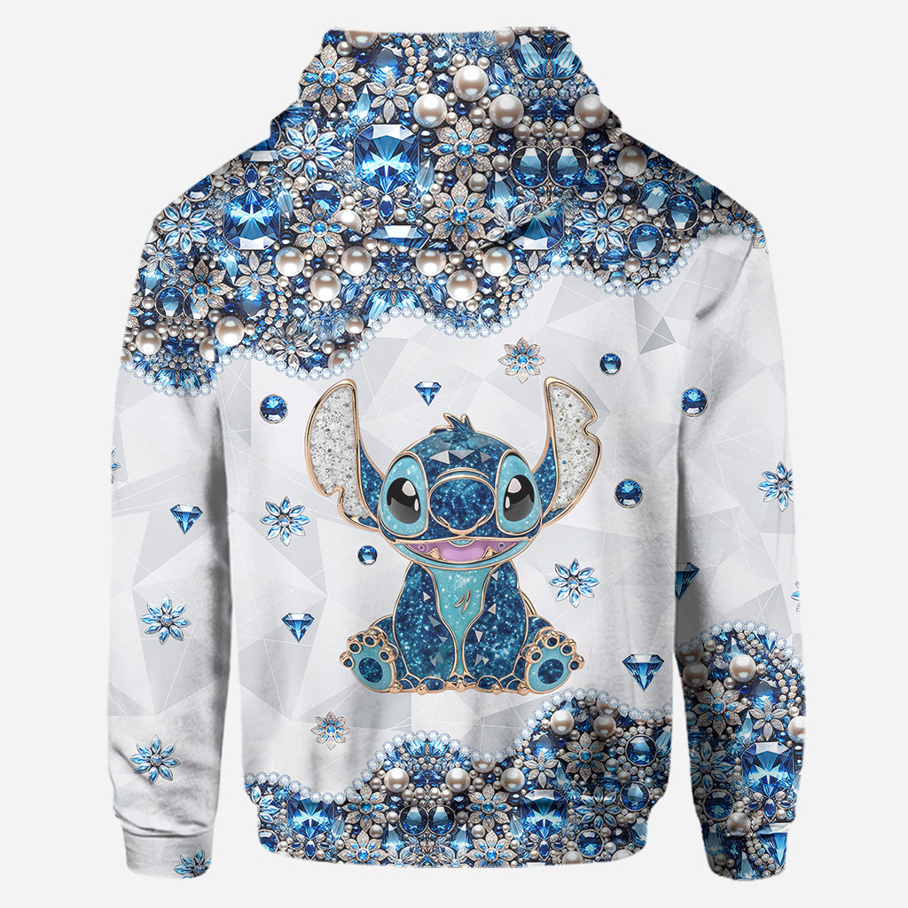 Blue & Pink Ohana - Personalized Ohana Hoodie and Leggings