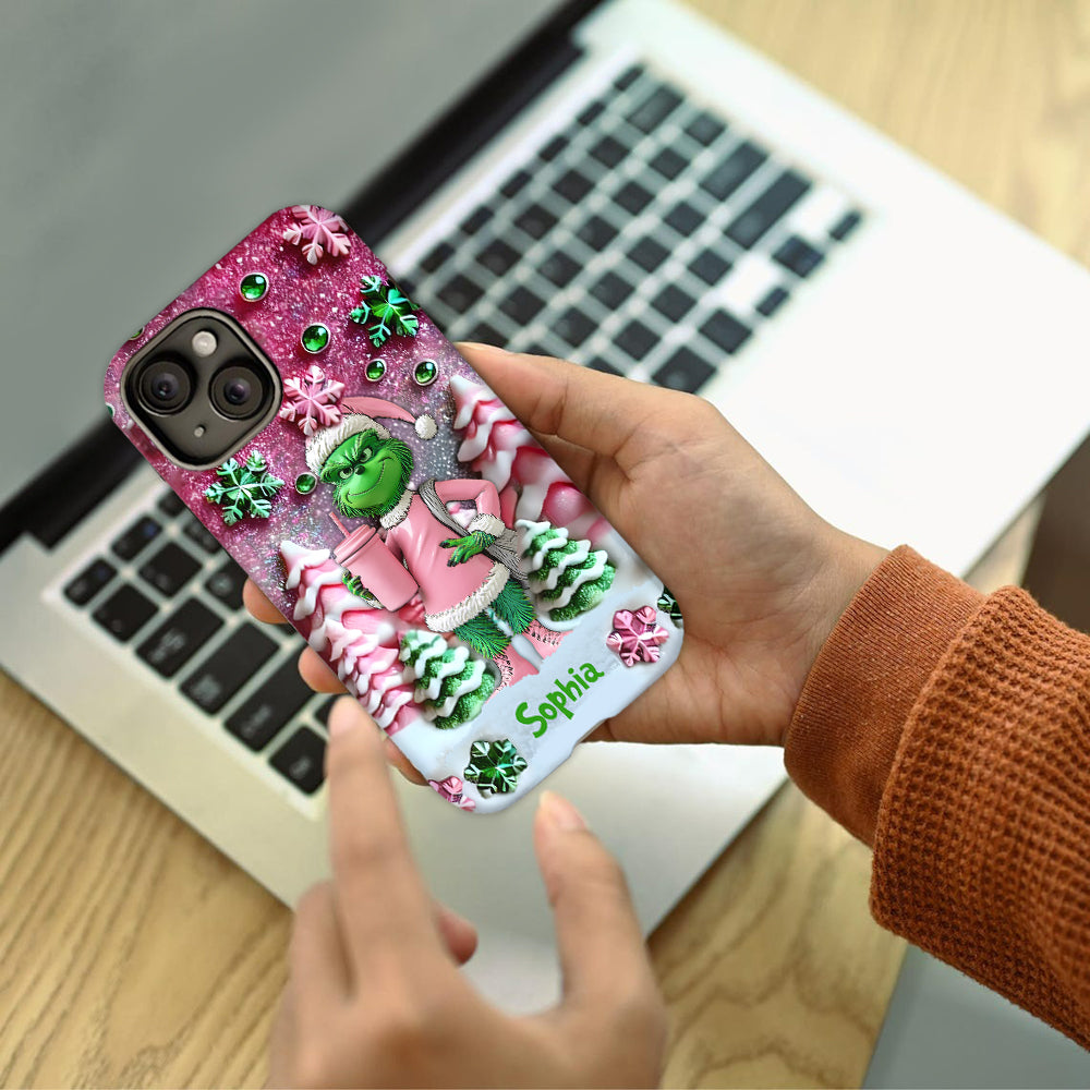 Merry Grinchmas - Personalized Stole Christmas Full Print Phone Case