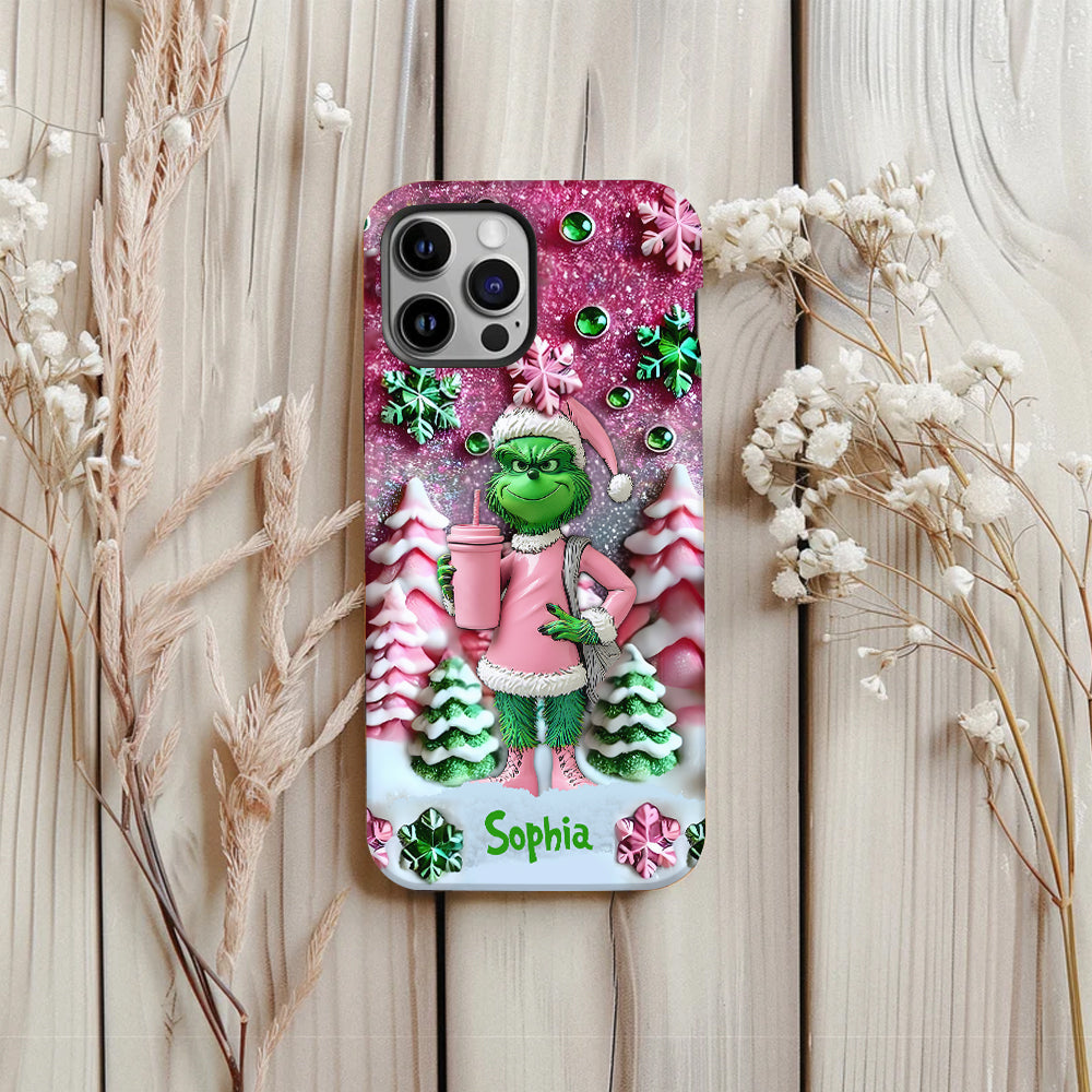 Merry Grinchmas - Personalized Stole Christmas Full Print Phone Case