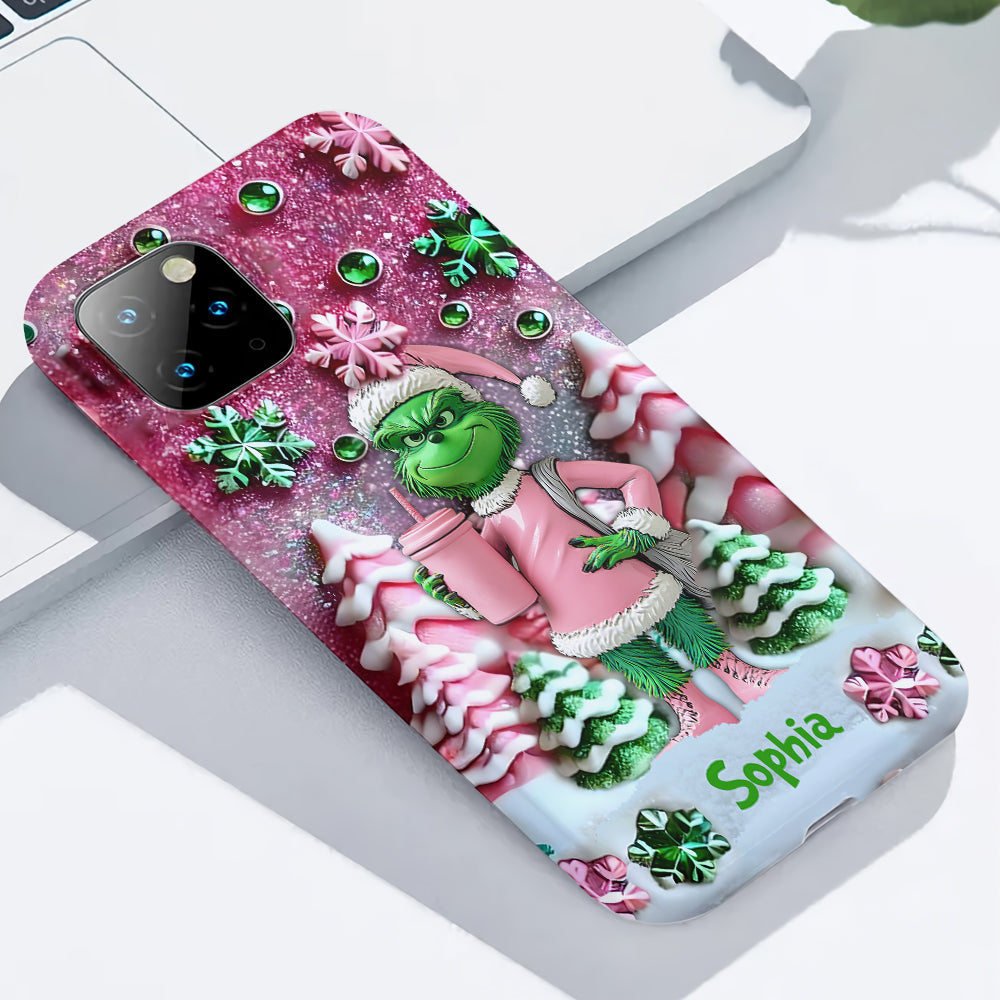 Merry Grinchmas - Personalized Stole Christmas Full Print Phone Case