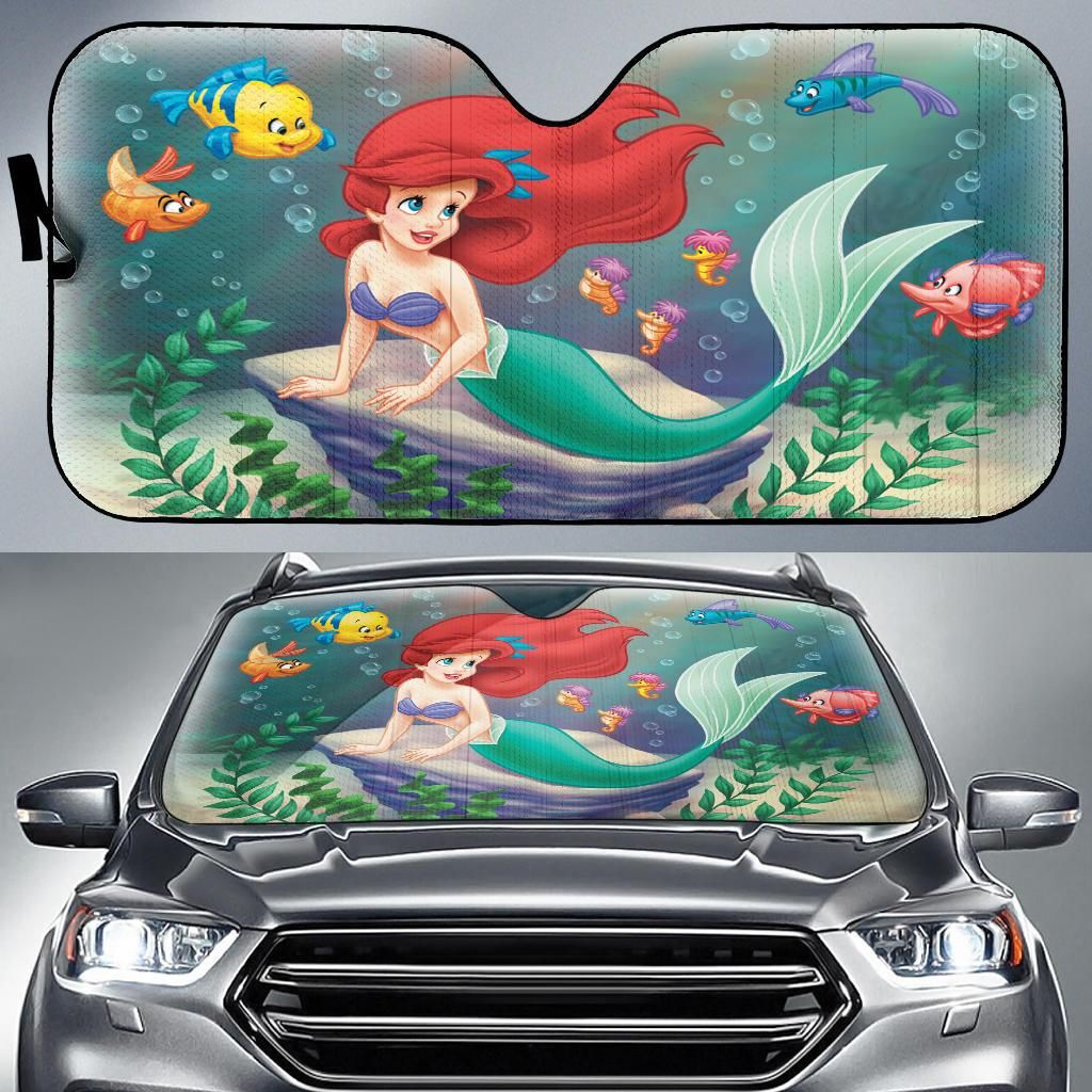 The Mermaid Mouse Car Sunshade 0823