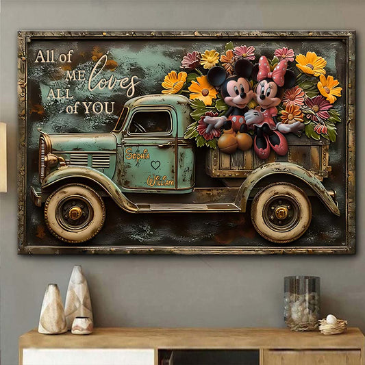God Blessed The Broken Road That Led Me Straight To You - Personalized Mouse Canvas And Poster