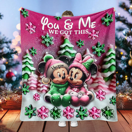 Mouse Couple - Personalized Mouse Blanket