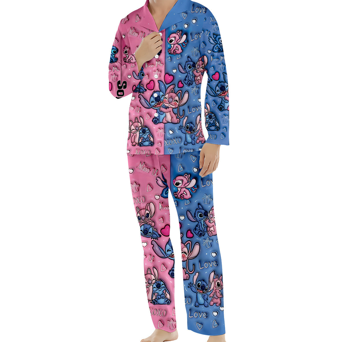 Love Ohana - Personalized Ohana Button Down Pajamas