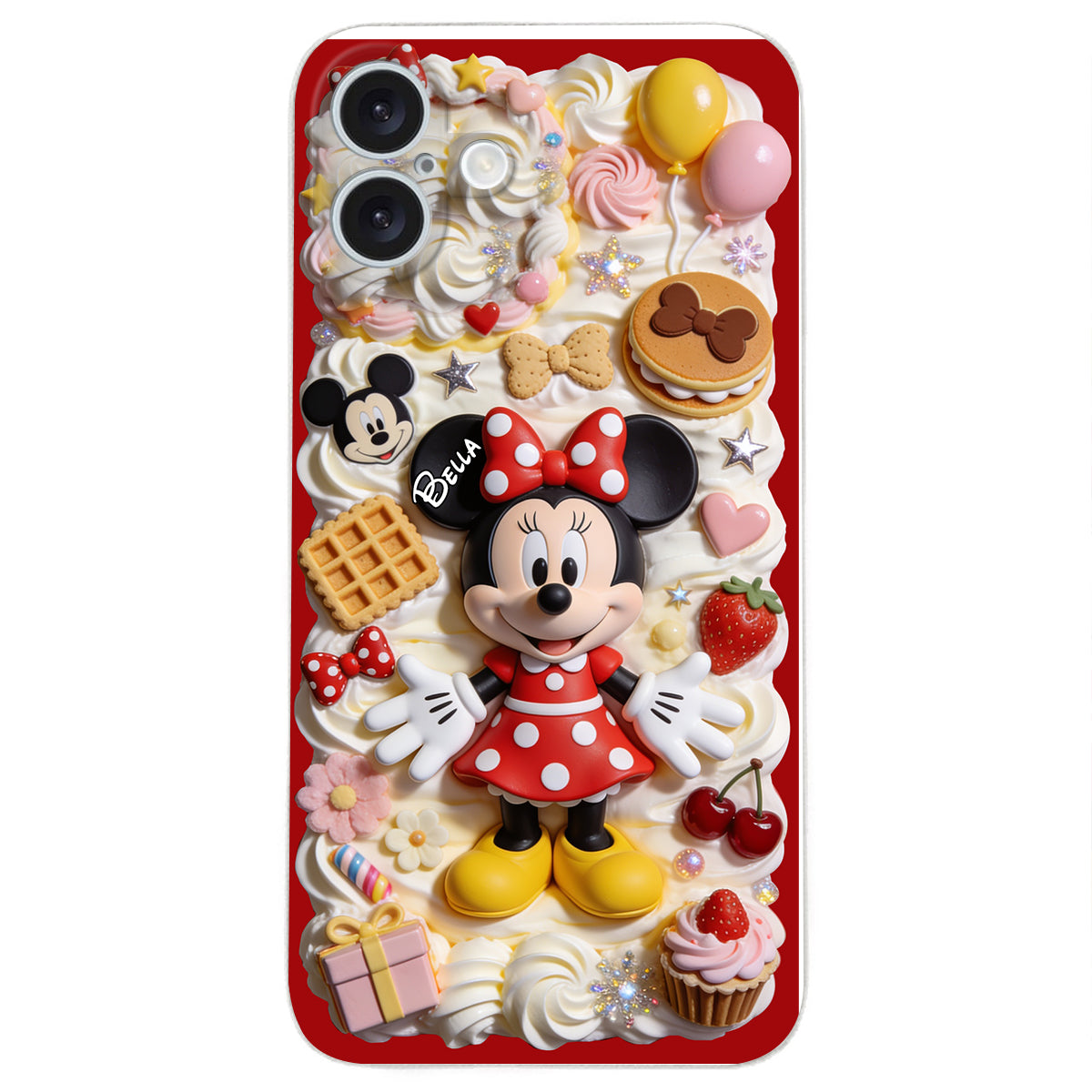 Sweet Magic - Personalized Mouse 3D Embossed Leather Phone Case