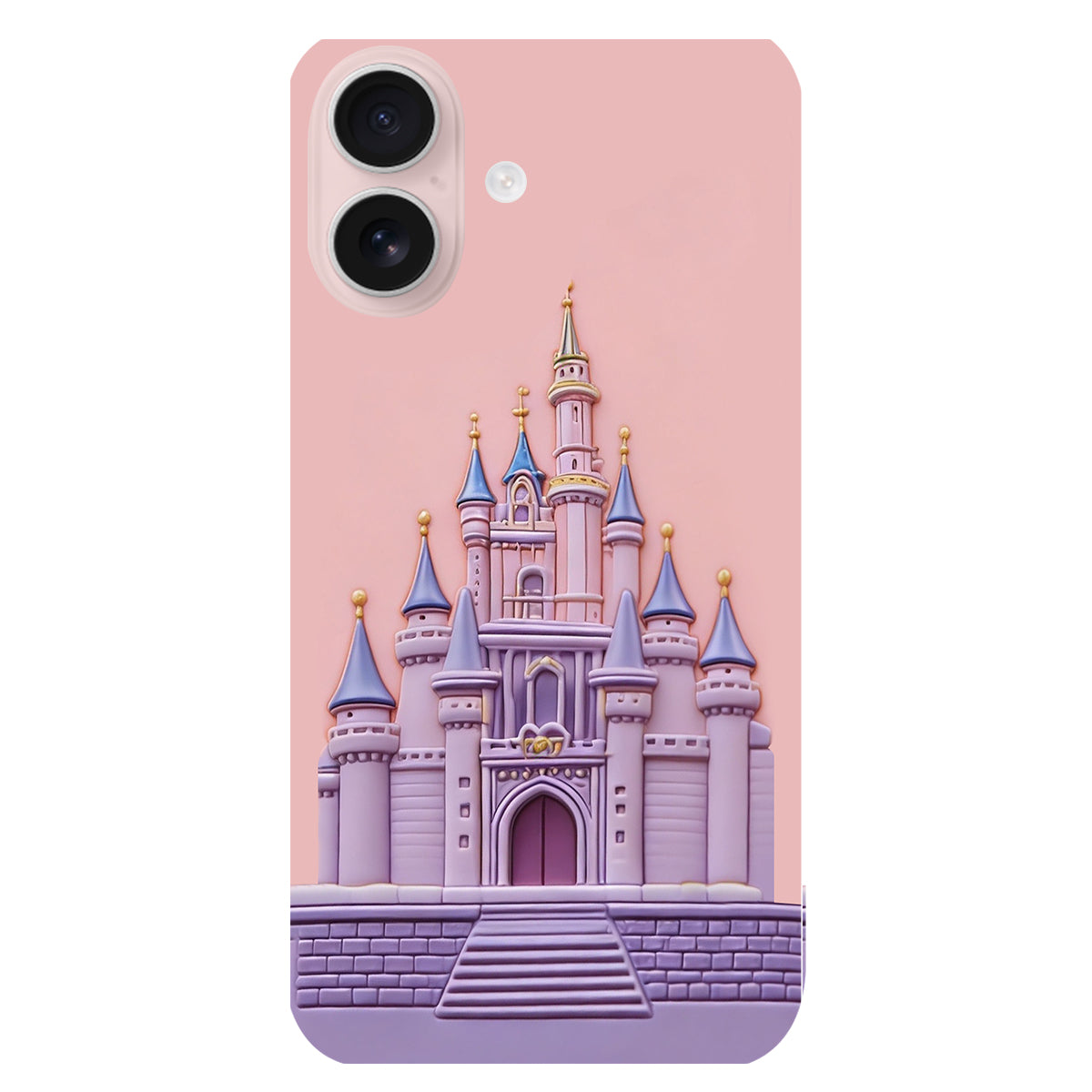 Magical Castle Friends Leather Phone Case & Charm Set - Personalized Mouse 3D Embossed Leather Phone Case
